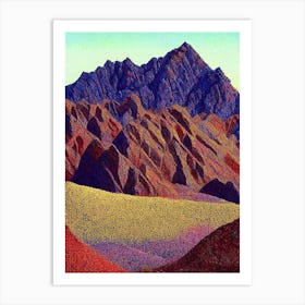 Zhangye National Park China Pointillism Art Print