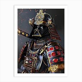 Darth Vader As A Vintagepunk Samurai 09 Art Print