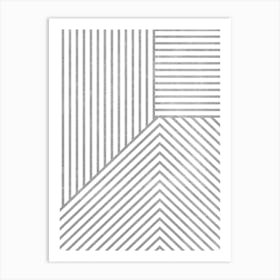 Modern Geometric Lines B Art Print