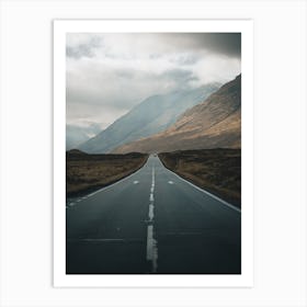 Empty Road In The Mountains Art Print