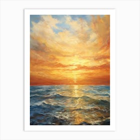 Sunset Over The Ocean 24 Art Print