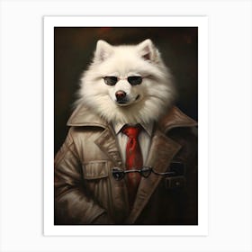Gangster Dog American Eskimo 2 Art Print