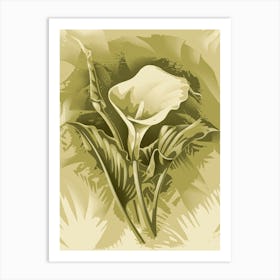 abstract Calla Lily Art Print