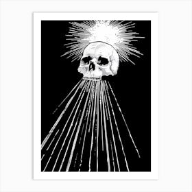 Skull With Starburst Art Print