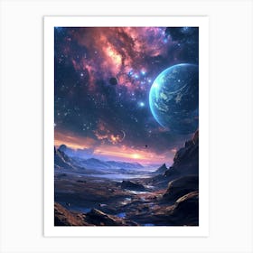 Space Landscape 1 Art Print