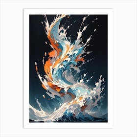 Splashing Water Art Print