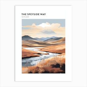 The Speyside Way Scotland 4 Hiking Trail Landscape Poster Art Print