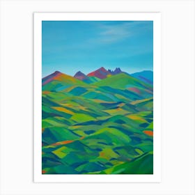 Tierra Del Fuego National Park Argentina Blue Oil Painting 2  Art Print