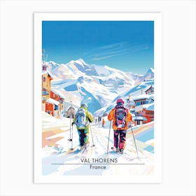 Val Thorens   France, Ski Resort Poster Illustration 1 Art Print