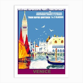 Venice, Connection Between Paris And Constantinople Art Print