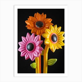 Bright Inflatable Flowers Sunflower 2 Art Print