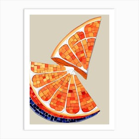 Orange Slice Mosaic Art Print