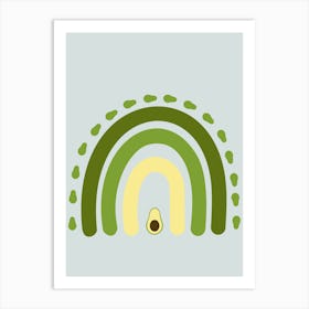 Avocado Rainbow Art Print