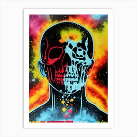 Psychedelic Skull 1 Art Print