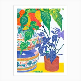 Heartleaf Philodendron Eclectic Boho Art Print