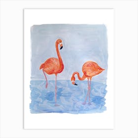 Flamingos Art Print