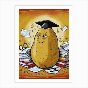 Potato Graduate 1 Art Print