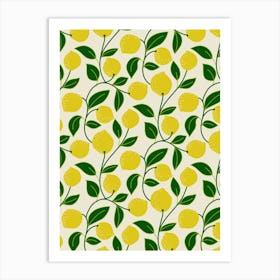 Trailing Lemon Vines Art Print