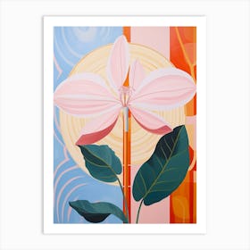 Lily 6 Hilma Af Klint Inspired Pastel Flower Painting Art Print