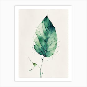 Bitter Leaf Minimalist Watercolour Art Print