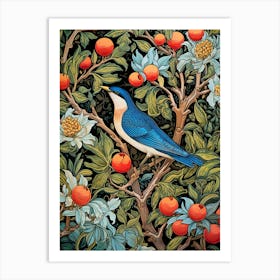 Bluebird In A Pear Tree Art Print