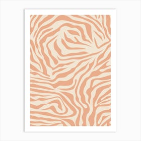 Zebra Stripes Earth Tones Art Print