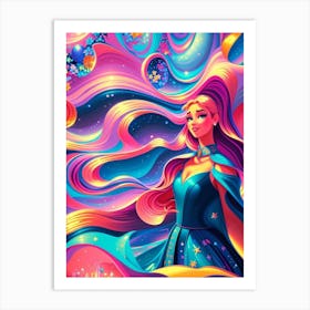 Girl From Space Art Print