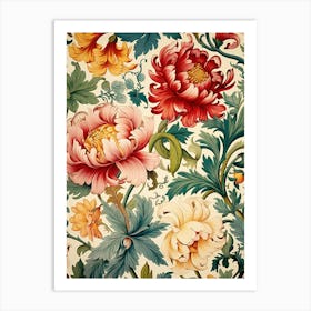 Floral Wallpaper Pattern 3 Art Print