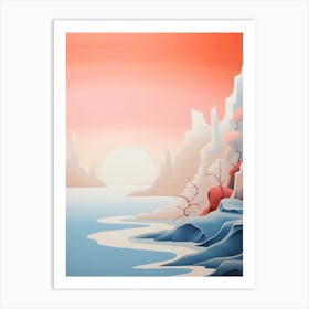 Coastal Abstract Minimalist 3 Art Print