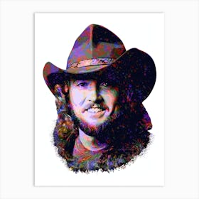 Keith Whitley Splash Colorful Art Art Print