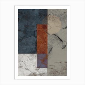 Geometric Shapes With Texture Art Print