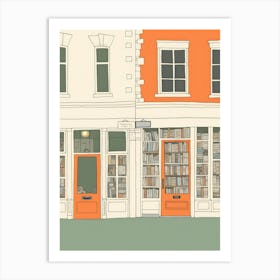 London The Book Nook Pastel Colours 7 Art Print