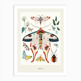 Colourful Insect Illustration Moth 10 Poster Art Print