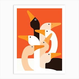 Geese Art Print