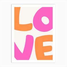 Love Orange Purple Art Print