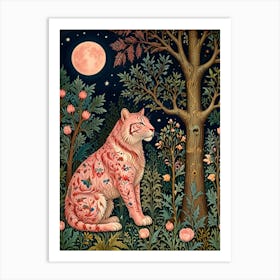 William Morris Pink Tiger In The Forest Art Print