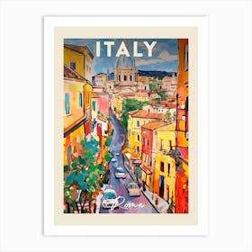 Rome Italy 3 Fauvist Painting Travel Poster Art Print