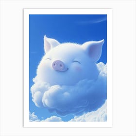 Pig In The Clouds Art Print