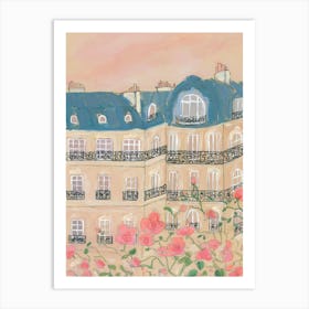 Parisian Architecture At Sunset Art Print