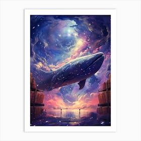 Whale In The Sky Art Print