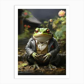 Frog In A Suit 1 Art Print