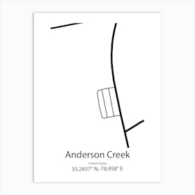 Anderson,United States Minimalist Map Art Print