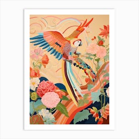 Maximalist Bird Painting Macaw 1 Art Print