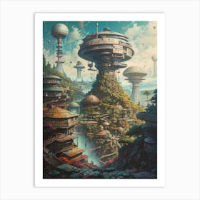 Futuristic City 18 Art Print