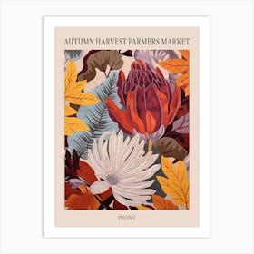 Fall Botanicals Peony 2 Poster Art Print