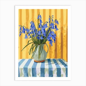 Bluebell Flowers On A Table   Contemporary Illustration 3 Art Print