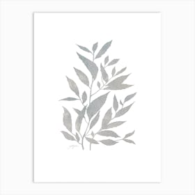 Grey Plant No486a Art Print