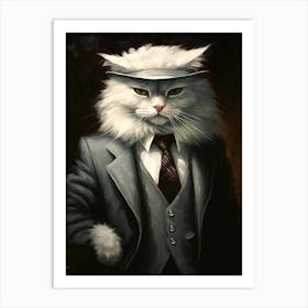 Gangster Cat American Curl Art Print