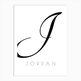 Jordan Typography Name Initial Word Art Print