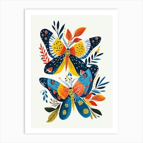 Colourful Insect Illustration Moth 25 Art Print